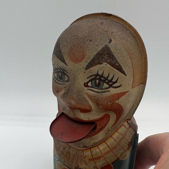 Vintage J Chein Tin Clown Coin Bank - Picture 6 of 7